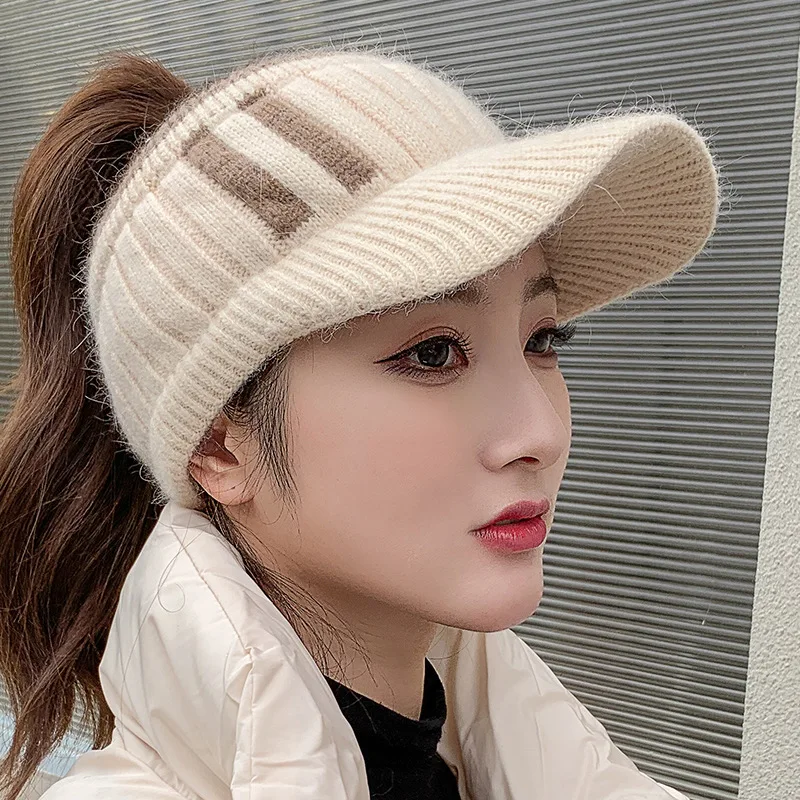 Top Trends: 2021 New Winter Hat For Women Empty Top Baseball Caps Fashion Female Autumn Warm Casual Visor Caps Outdoor Bicycle Sports Hats Shoppable Styles