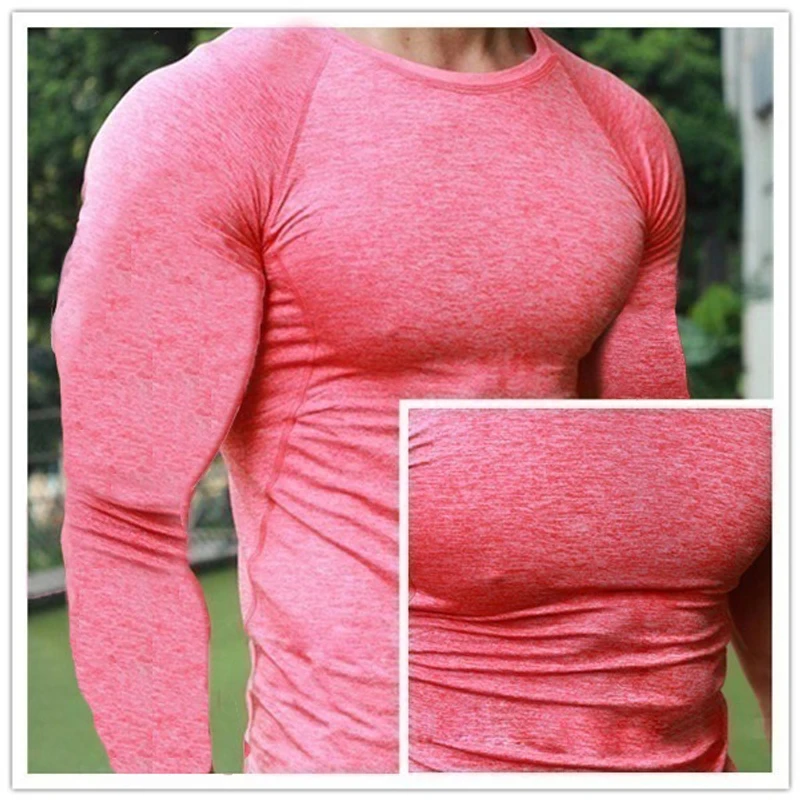 Top Trends: Men Quick Dry Fitness Tees Outdoor Sport Running Climbing Long Sleeves Tights Bodybuilding Tops Gym Train Compression T-shirt Shoppable Styles