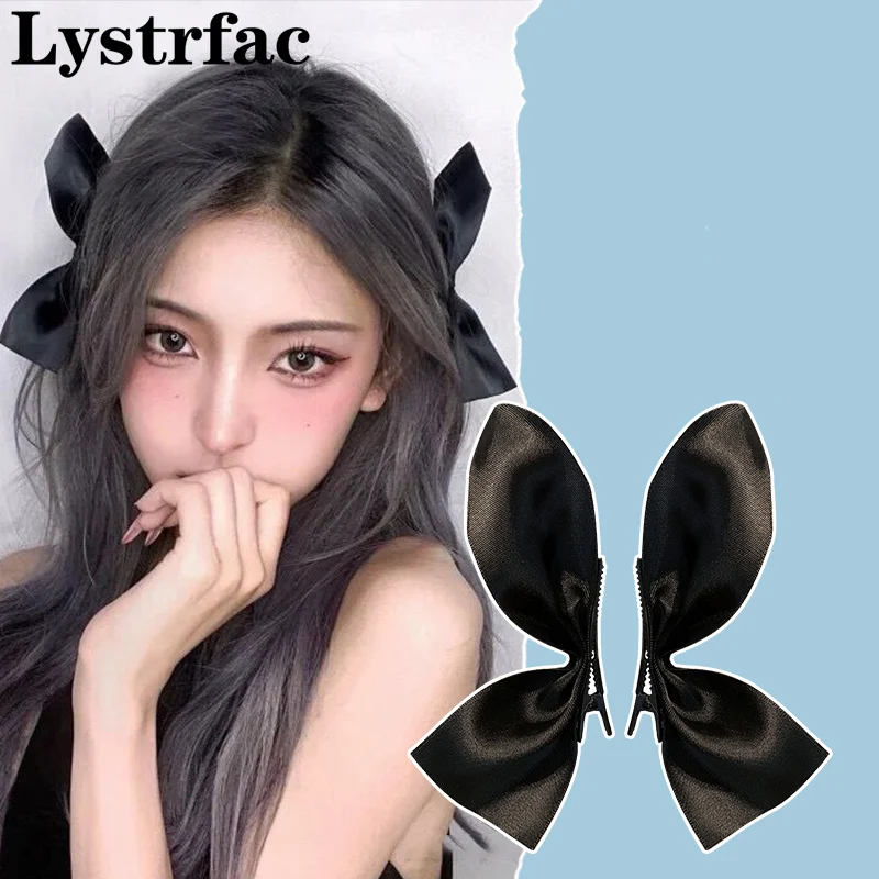 Top Trends: Lystrfac Korean 2Pcs Bow Hairpin For Women Girls Fashion Headdress Hairgrips Cute Back Head Top Clip Female Hair Accessories Shoppable Styles