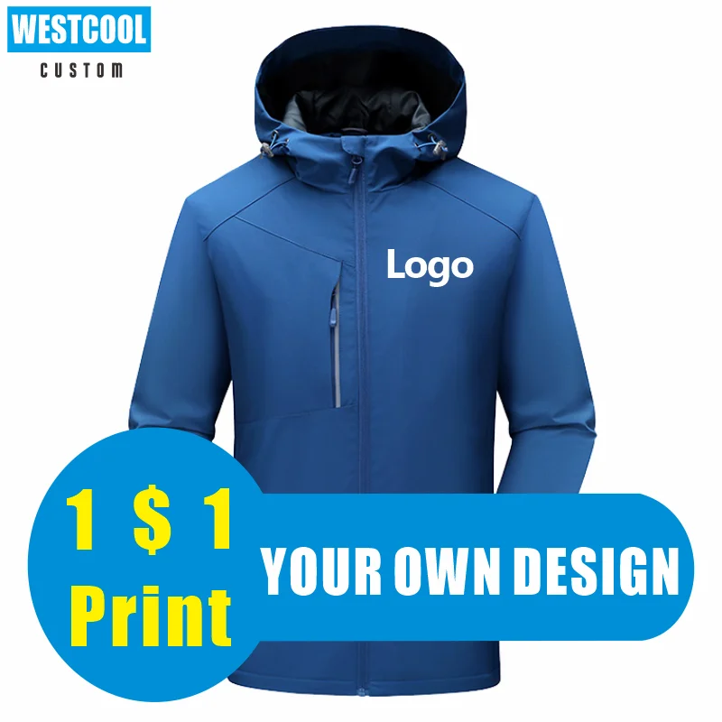 Top Trends: New Winter Jacket Custom Logo Thick Velvet Warm Coat Men Women Windproof Hooded Outwear Casual Mountaineering Overcoat WESTCOOL Shoppable Styles