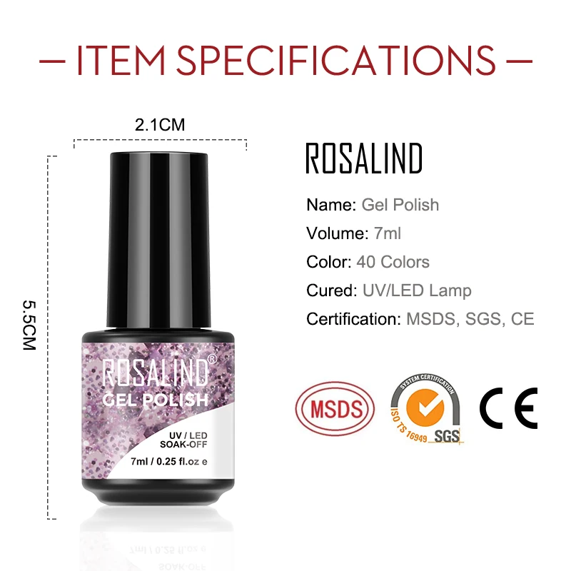 Top Trends: ROSALIND 7ML Gel Nail Polish Set 4 / 6PCS Vernis Semi Permanent Nail Polish Kit Summer Series Hybrid Varnishes All For Manicure Shoppable Styles - Image 6