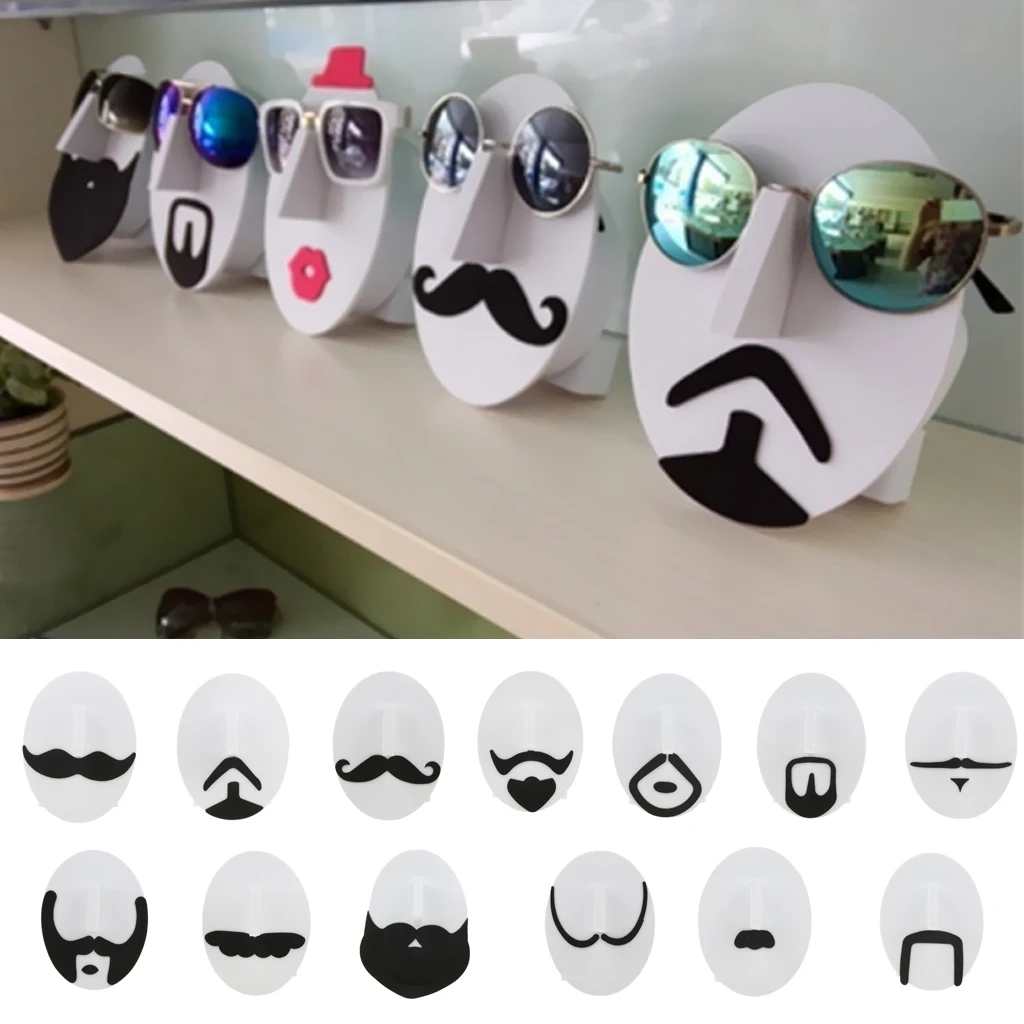 Top Trends: Mustache Face Glasses Spectacle Display Stand Glasses Shelf Holder Frame Jewelry Sunglasses Show Stand Shelf Organizer Rack Shoppable Styles