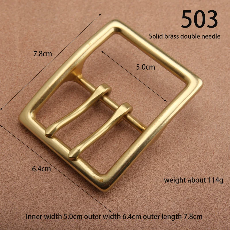 Top Trends: 1pcs Solid Brass Belt Buckle Metal Belt Buckle For Men Stainless Steel Single Pin Belt Half Buckle DIY Leather Craft Buckle Shoppable Styles - Image 2