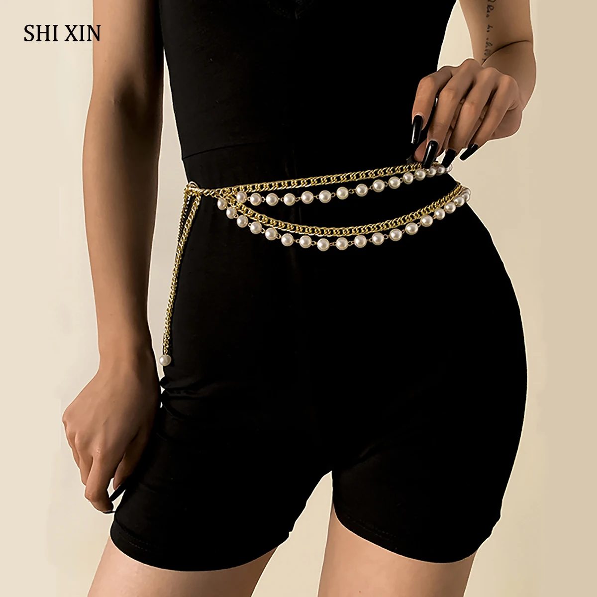 Top Trends: Layered Imitation Pearl Beads Tassel Belts Chains On Pants Fashion Dress Accessories Female Waist Chains Women Accessories Gifts Shoppable Styles