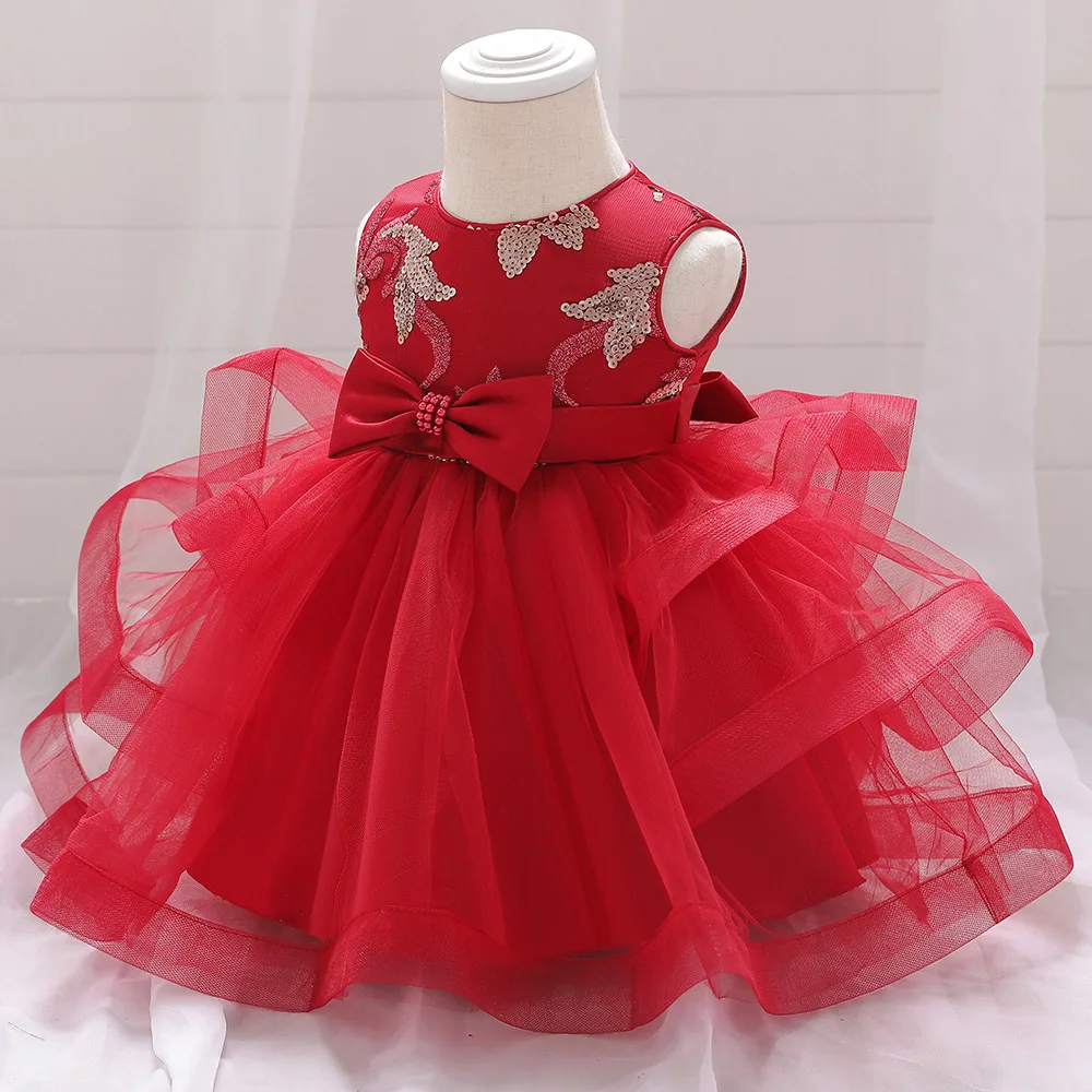 Top Trends: New Arriavl Christmas Ruffle Red Lace Romper Dress Baby Girls Sister Princess Kids Xmas Party Dresses Cotton Newborn Costume Shoppable Styles