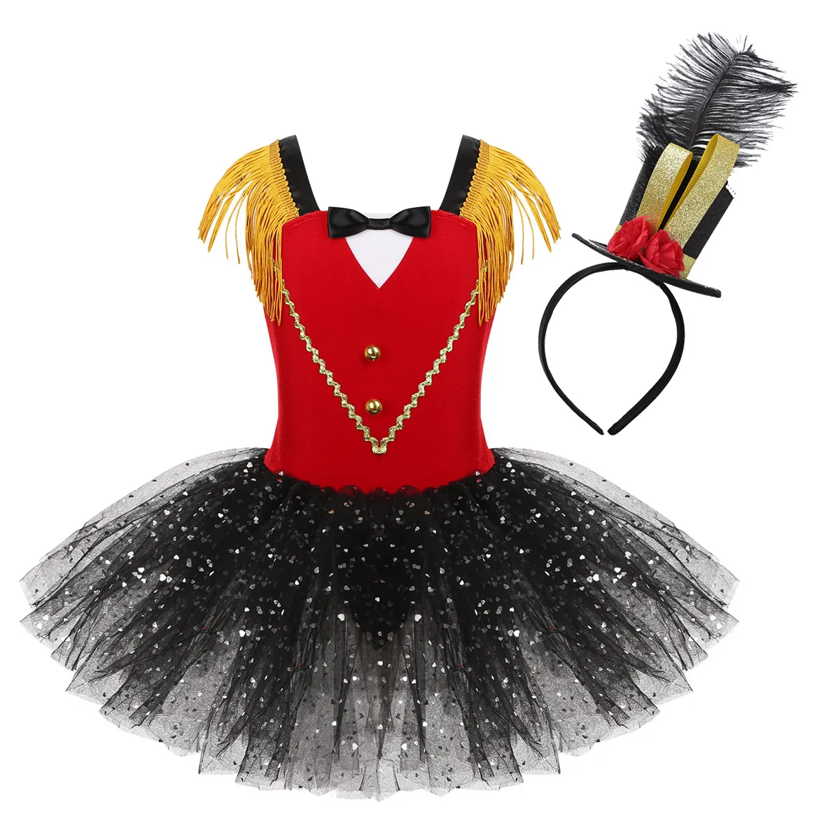 Top Trends: Children Mesh Tulle Tutu Dress Kids Halloween Cosplay Party Carnival Performance Outfit Girls Circus Ringmaster Costumes Clothes Shoppable Styles