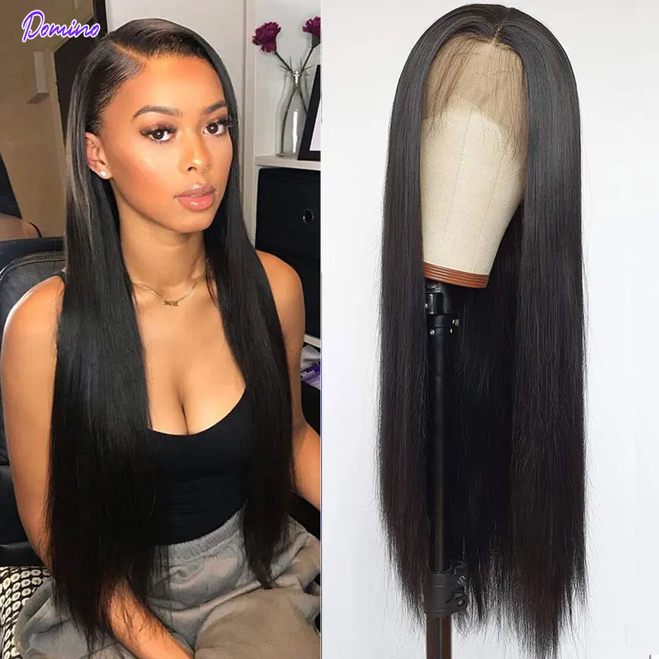 Top Trends: DOMINO HAIR Straight Lace Front Human Hair Wigs For Women 13X4 Lace Frontal Wig Brazilian Straight Lace Closure Wig 4X4 Lace Wig Shoppable Styles