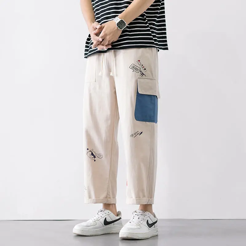 Top Trends: Harajuku Anime Sweatpants Male Cargo Pants Baggy Streetwear Wide Leg Oversize Pants Casual Sport Ankle-length Trousers Shoppable Styles