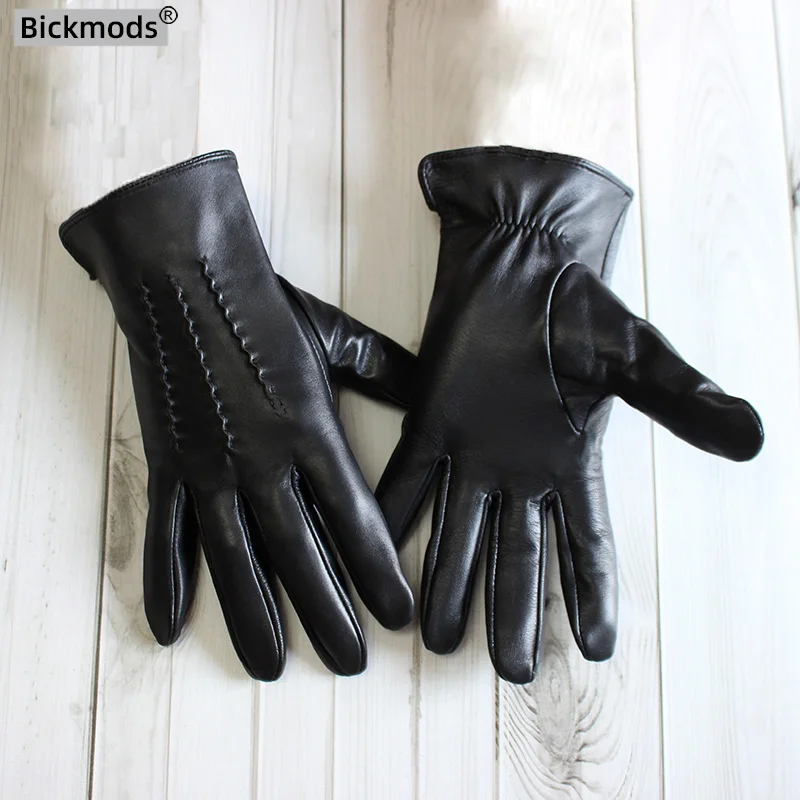 Top Trends: Men&#039;s Summer Leather Driving Driver&#039;s Gloves Thin Unlined Sheepskin Fashion Striped Style Black Spring And Autumn Fingers Shoppable Styles