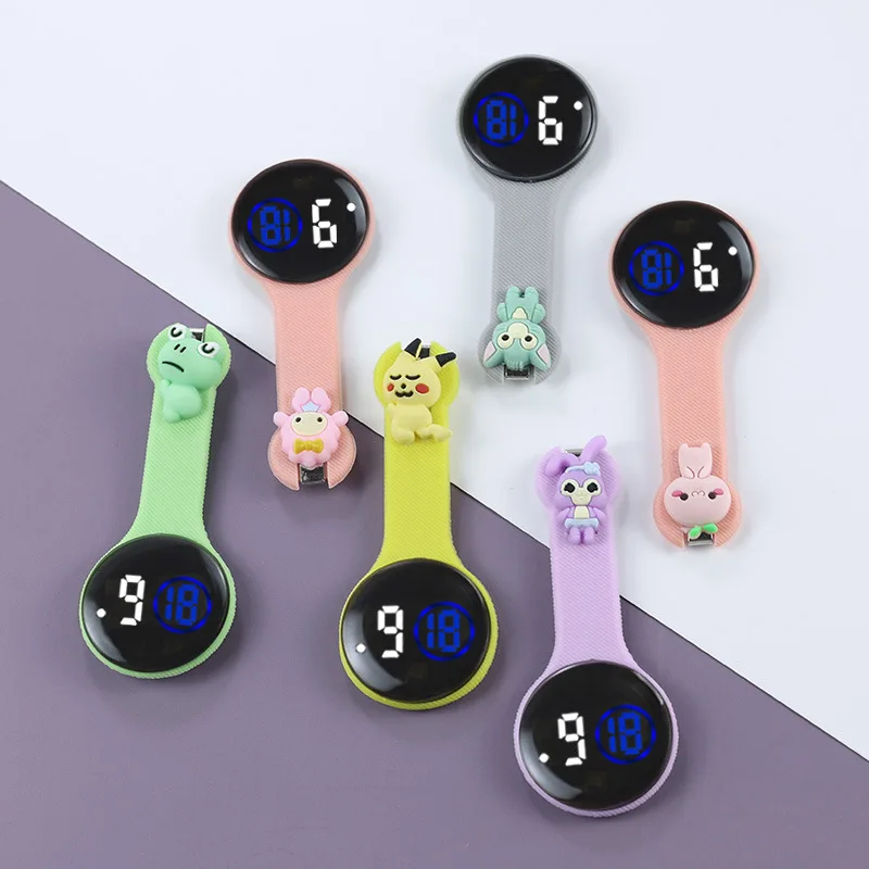 Top Trends: Fashion LED Women Nurse Watches Girls Cute Cartoon Silicone Brooch Tunic Digital Touch Doctor Pocket Watch Medical Gift Shoppable Styles