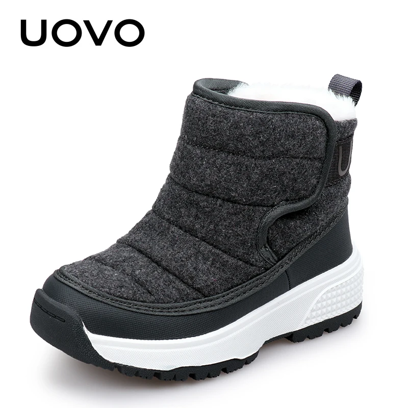 Top Trends: Winter Ankle Boots Kids UOVO New Arrival Warm Shoes Fashion Plush Boys And Girls Snow Footwear Size #30-36 Shoppable Styles