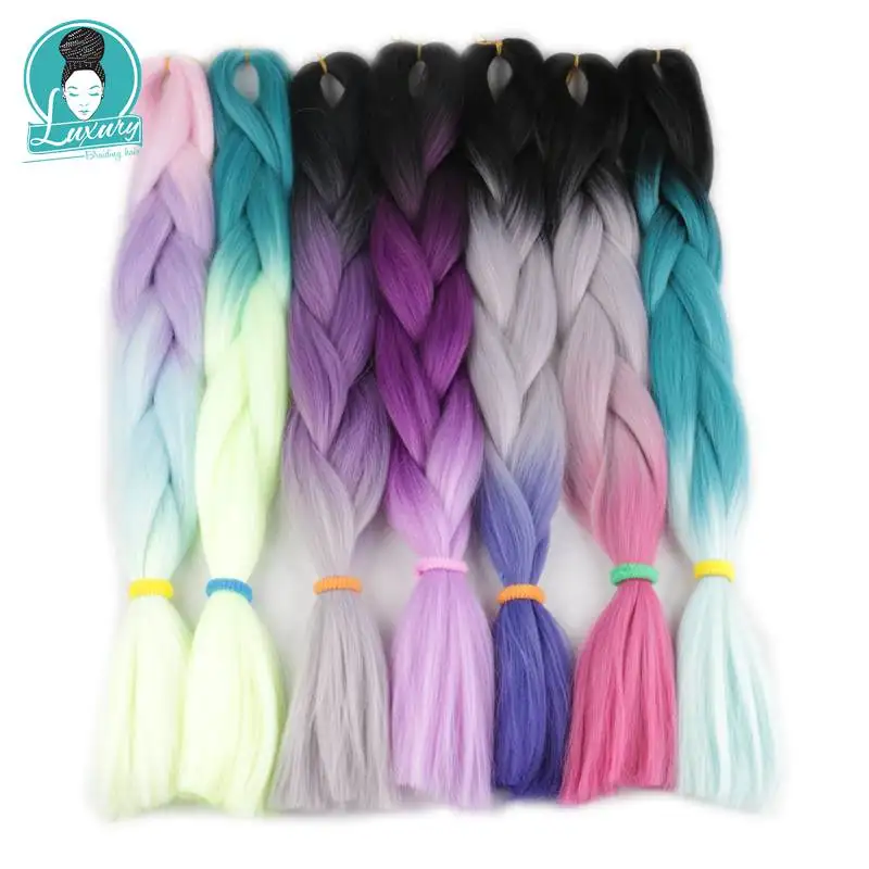 Top Trends: Luxury ForBraiding 3pcs Bulk Buy Henlon 24inch 60cm Folded Two Three Tone Color Ombre Braiding Synthetic Jumbo Braids Shoppable Styles