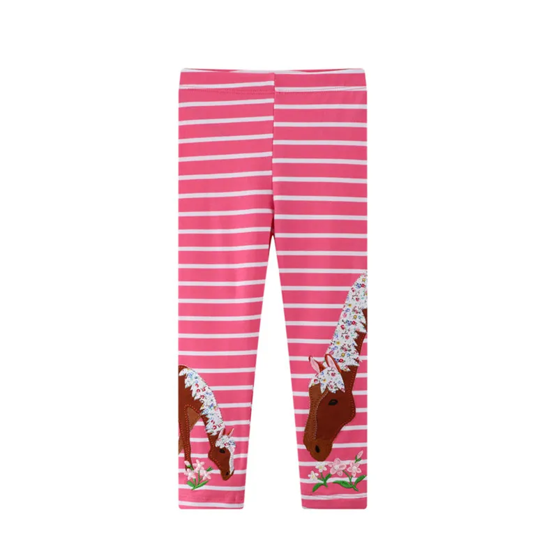 Top Trends: Jumping Meters Baby Leggings Pants With Animals Embroidery Stripe Girls Skinny Pants Cute Toddler Pencil Pants Shoppable Styles