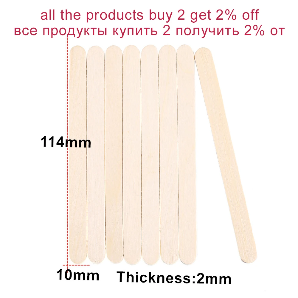 Top Trends: 50-150pcs 11cm Wooden Coffee Tea Ice Cream Popsicle Sticks Beverage Stir Stirrers For DIY Jewely Making UV Resin Sticks Tools Shoppable Styles - Image 2