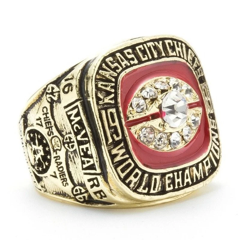 Top Trends: Ring Male Korean Fashion Gothic Accessories Kansas City Chiefs Official Ring From 1969-1970 Gold Jewelry Anillos Hombre Shoppable Styles