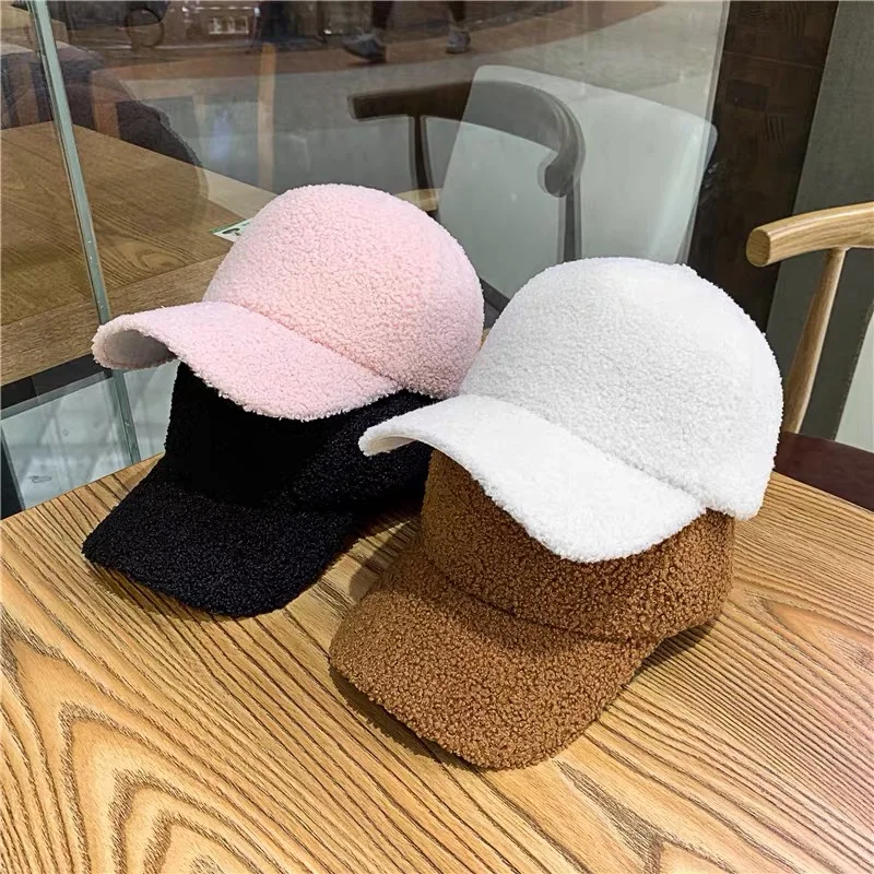 Top Trends: Winter Caps For Women Men Wool Baseball Cap Thicken Warm Pure Color Casquette Hat Men Women Hats Wholesale Shoppable Styles