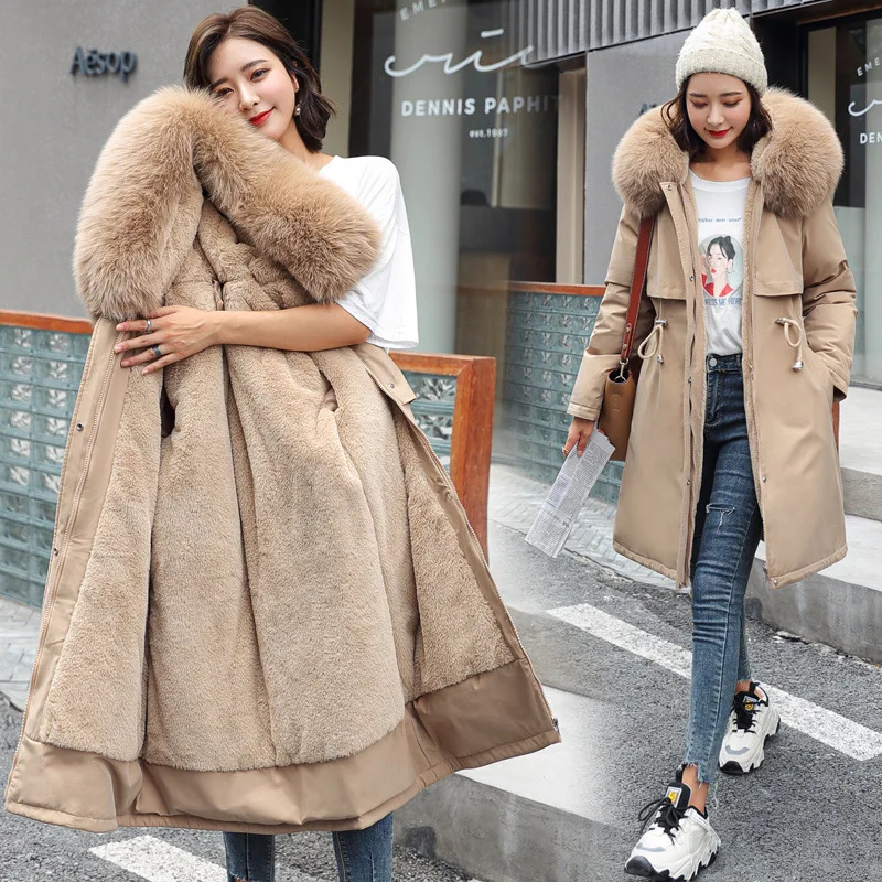 Top Trends: New Winter Jacket For Women Warm Parkas With Fur Collar Long Casual Parka Slim Thicken Maxi Size Women Coat Snow Hooded Coats Shoppable Styles