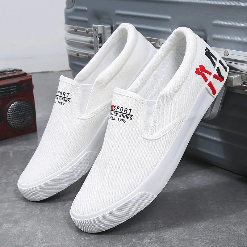 Top Trends: 2021 Spring New Men's Shoes Plus Size 39-47 Casual Sneakers White Canvas Shoes Boys Sport Sneakers Comfortable Men Loafers Shoppable Styles