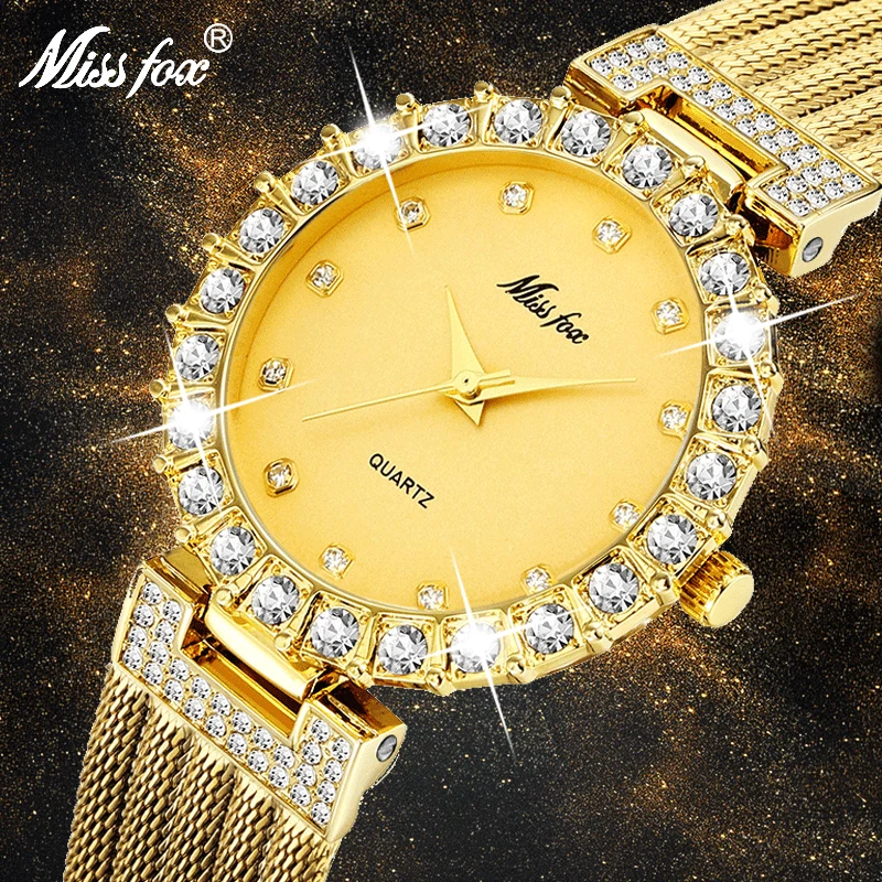 Top Trends: MISSFOX Women Watches Luxury Brand Watch Bracelet Waterproof Big Lab Diamond Ladies Wrist Watches For Women Quartz Clock Hours Shoppable Styles