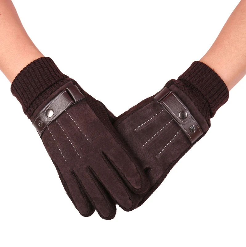 Top Trends: 2020 New Men&#039;s Winter Plus Velvet Touch Screen Pigskin Gloves Warm And Non-Slip Sports Cycling Leather Gloves Shoppable Styles