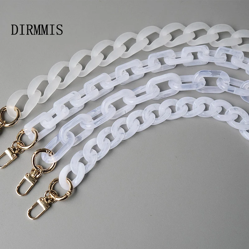 Top Trends: New Fashion Woman Handbag Accessory Chain Detachable Replacement White Transparent Strap Women Shoulder DIY Resin Bag Cute Chain Shoppable Styles