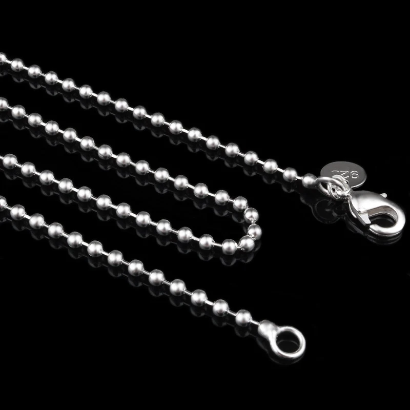 Top Trends: Aravant 925 Silver 2MM Bead Chain Necklace For Women Fashion Jewelry Gifts Shoppable Styles - Image 3