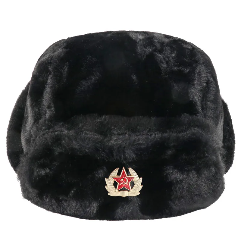 Top Trends: CAMOLAND Women Winter Hats Warm Faux Fur Bomber Hat For Men Soviet Army Military Badge Caps Male Thermal Earflap Cap Russia Hat Shoppable Styles - Image 2