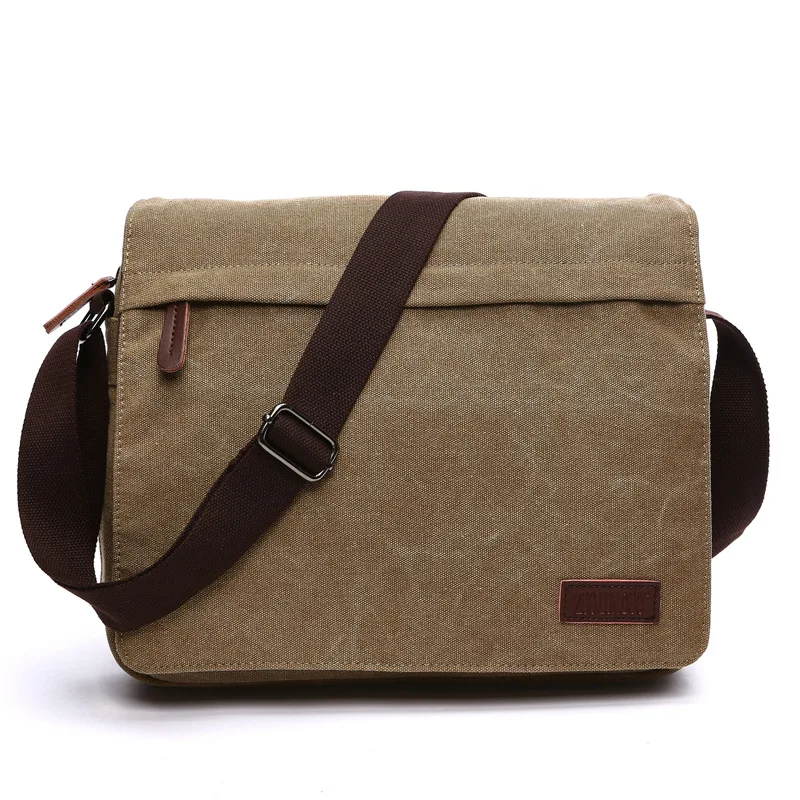 Top Trends: Weysfor Solid Canvas Messenger Satchel Bags Buckle Casual Portable Shoulder Bag Korean Trend Simple Pack For Men Shoppable Styles