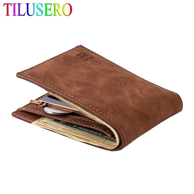 Top Trends: 2020 New Fashion PU Leather Men&#039;s Wallet With Coin Bag Zipper Small Money Purses Dollar Slim Purse New Design Money Wallet Shoppable Styles