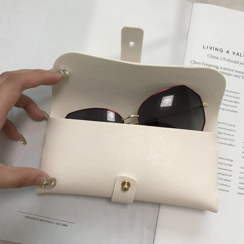 Top Trends: Glasses Case Women Leather Soft Glasses Bag Fashion Portable Sunglasses Box Bag Accessories Eyeglasses Case Sunglasses Box Shoppable Styles