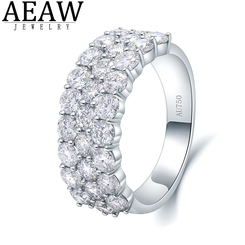 Top Trends: AEAW Luxury Center 2.8ctw DEF Color VVS CVD HPHT Lab Grown Diamond Engagement Band For Men Solid 14k White Gold Shoppable Styles