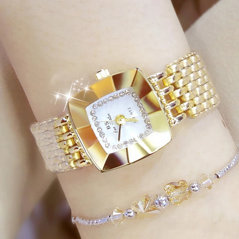 Top Trends: Women Watches 2023 Top Designer Brand Luxury Quartz Diamond Gold Watch Square Ladies Wrist Watch Female Clock For Girl Dropship Shoppable Styles