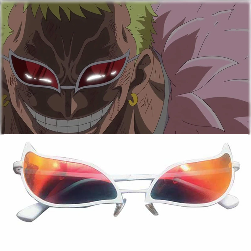 Top Trends: Donquixote Doflamingo Cosplay Glasses Anime PVC Sunglasses Funny Christmas Gift Shoppable Styles