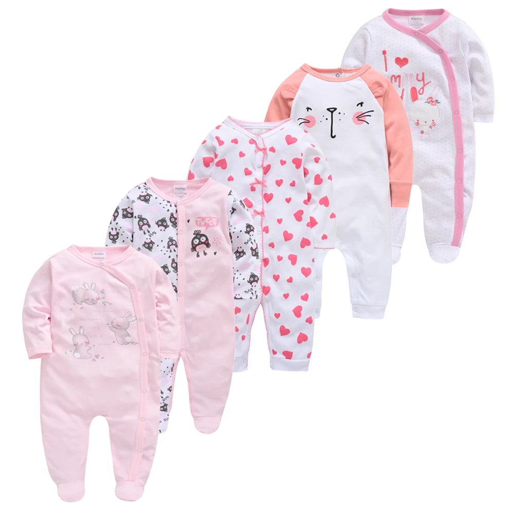 Top Trends: 5pcs Baby Girl Boy Pijamas Roupas De Bebe Fille Cotton Breathable Soft Ropa Bebe Newborn Sleepers Baby Pjiamas Infant Sleeepsuit Shoppable Styles