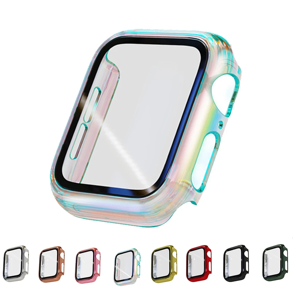 Top Trends: Screen Protector For Apple Watch Case 44mm 40mm 42mm HD Glass 38mm 41mm 45mm Plating Cover For Apple Watch Series 8 7 6 5 4 3 SE Shoppable Styles