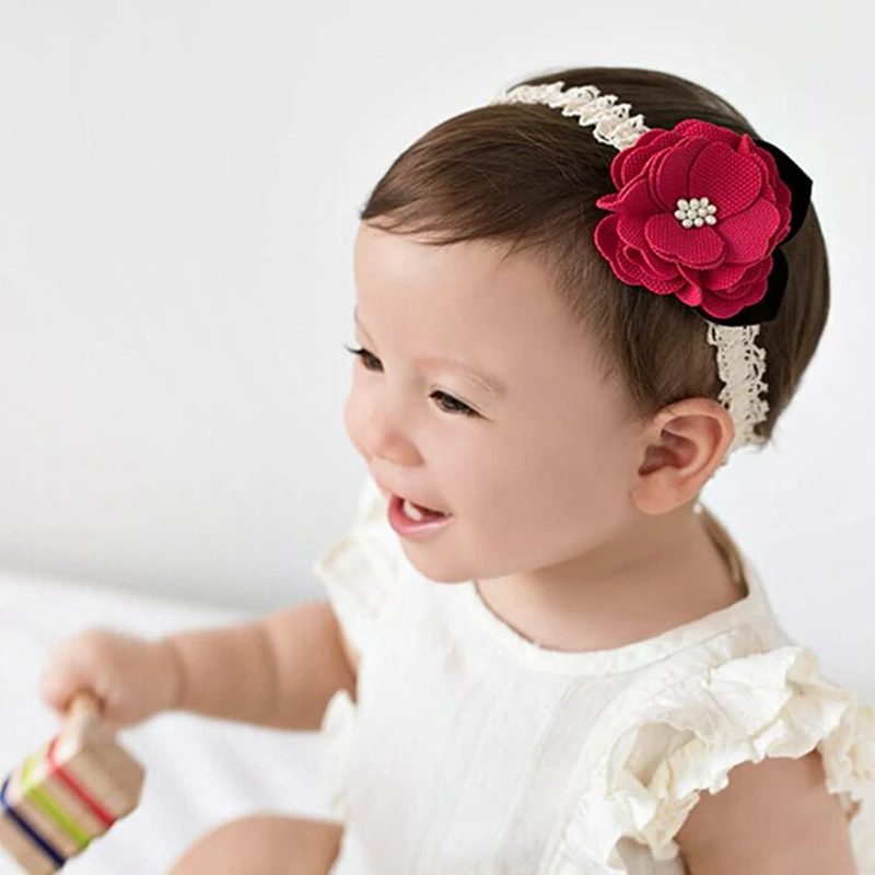 Top Trends: Baby Headband Korean Newborn Hair Bands Baby Girls Hair Accessories DIY Flowers Children Photographed Kids Photos Accessory Shoppable Styles - Image 6