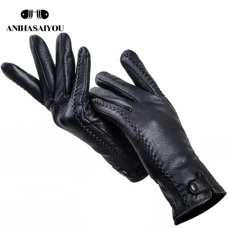 Top Trends: Fashion Buckskin Real Women's Leather Gloves, Comfortable Warm Women's Winter Gloves Cold Protection Gloves For Women - 2265 Shoppable Styles