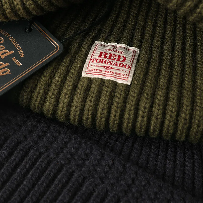 Top Trends: A4 - Red Tornado 100% Top Quality Super Warm Wool Knit Tight-fitting WW2 Watch Cap Shoppable Styles - Image 3