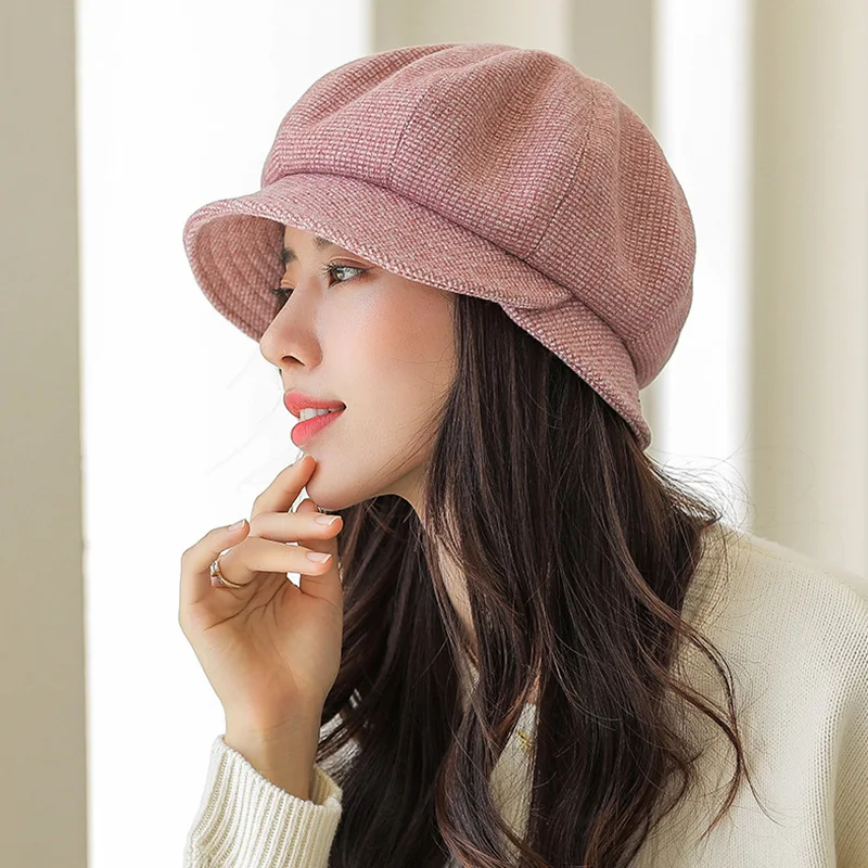 Top Trends: Fashion Winter Bucket Hats For Women Autumn Warm Fishing Caps Elegant Ladies Plaid Cap Casual Houndstooth Cap Girl Fisherman Hat Shoppable Styles - Image 4