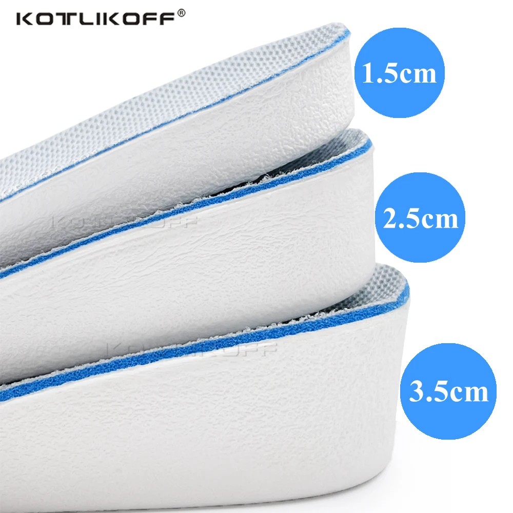 Top Trends: KOTLIKOFF 1.5-3.5cm Height Increase Insoles Breathable High-Elastic Sport Sole Pad Heel Insert Taller Support Absorbant Foot Pad Shoppable Styles