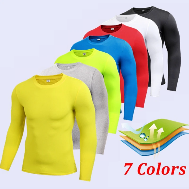 Top Trends: NEW Comfortable Mens Compression Under Base Layer Top Long Sleeve Tights Sports Rashgard Running T-shirt Gym T Shirt Fitness Shoppable Styles