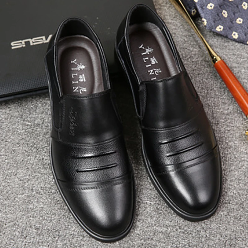 Top Trends: Autumn Winter Shoes Men Genuine Leather Casual Shoes Business Plus Cashmere Warm Cotton Shoes With / No Fur Leather Shoes Sneaker Shoppable Styles - Image 3