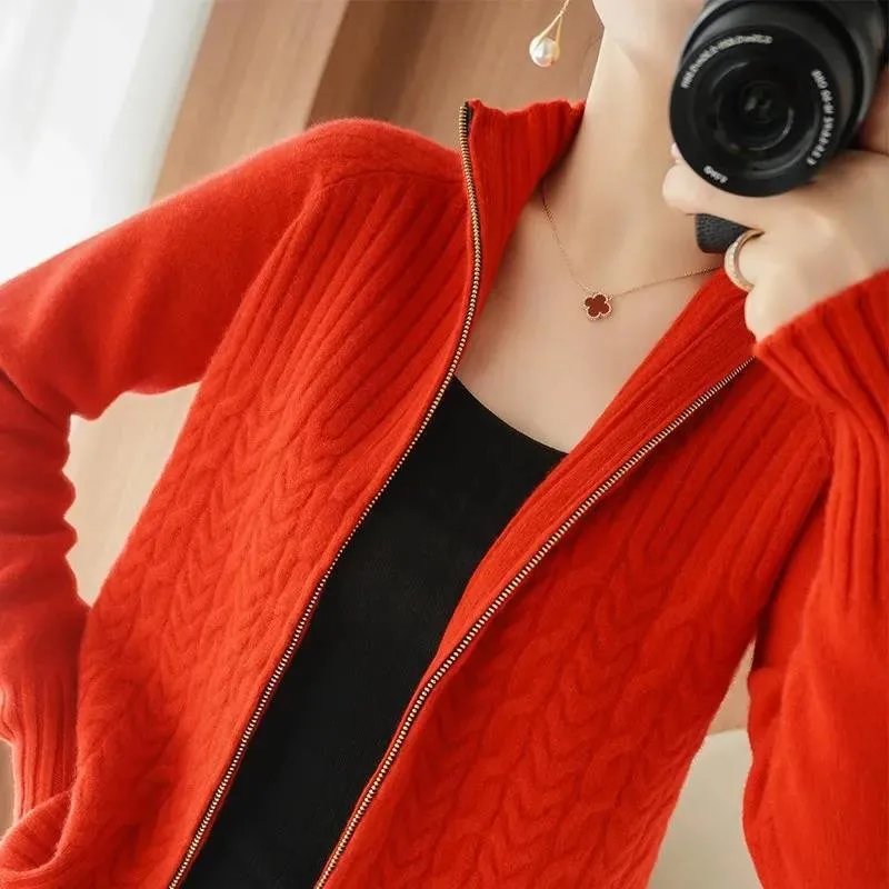 Top Trends: Fdfklak New Women&#039;s Cardigan Knitted Jacket Spring Autumn Korean All-Match Slim Sweater Large Size Tops Female S-6XL свитер Shoppable Styles