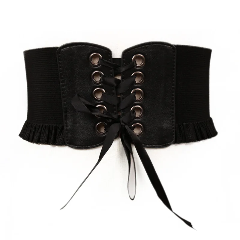 Top Trends: Women Ultra Super Wide Belt PU Elastic Corset Fashion Wide Waist Belt Ladies Clothing Accesoories Female Decorations Corset Belt Shoppable Styles