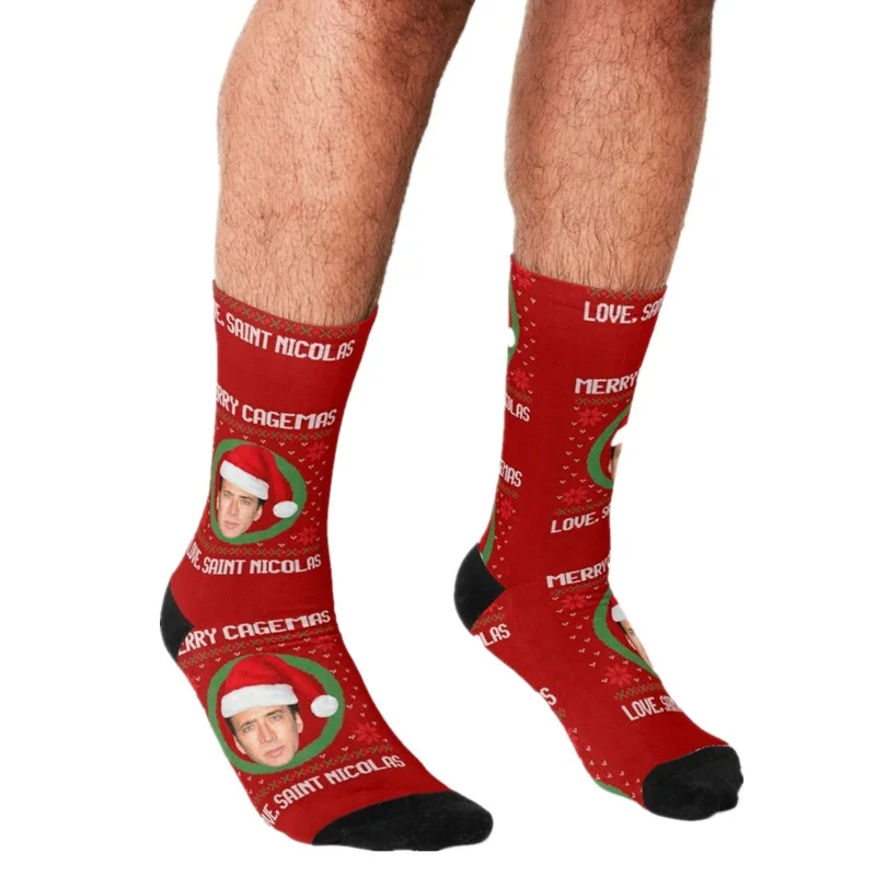 Top Trends: Funny Socks Men Harajuku Nicholas Cage Rabbit Socks Printed Happy Hip Hop Men Socks Novelty Skateboard Crew Casual Crazy Socks Shoppable Styles