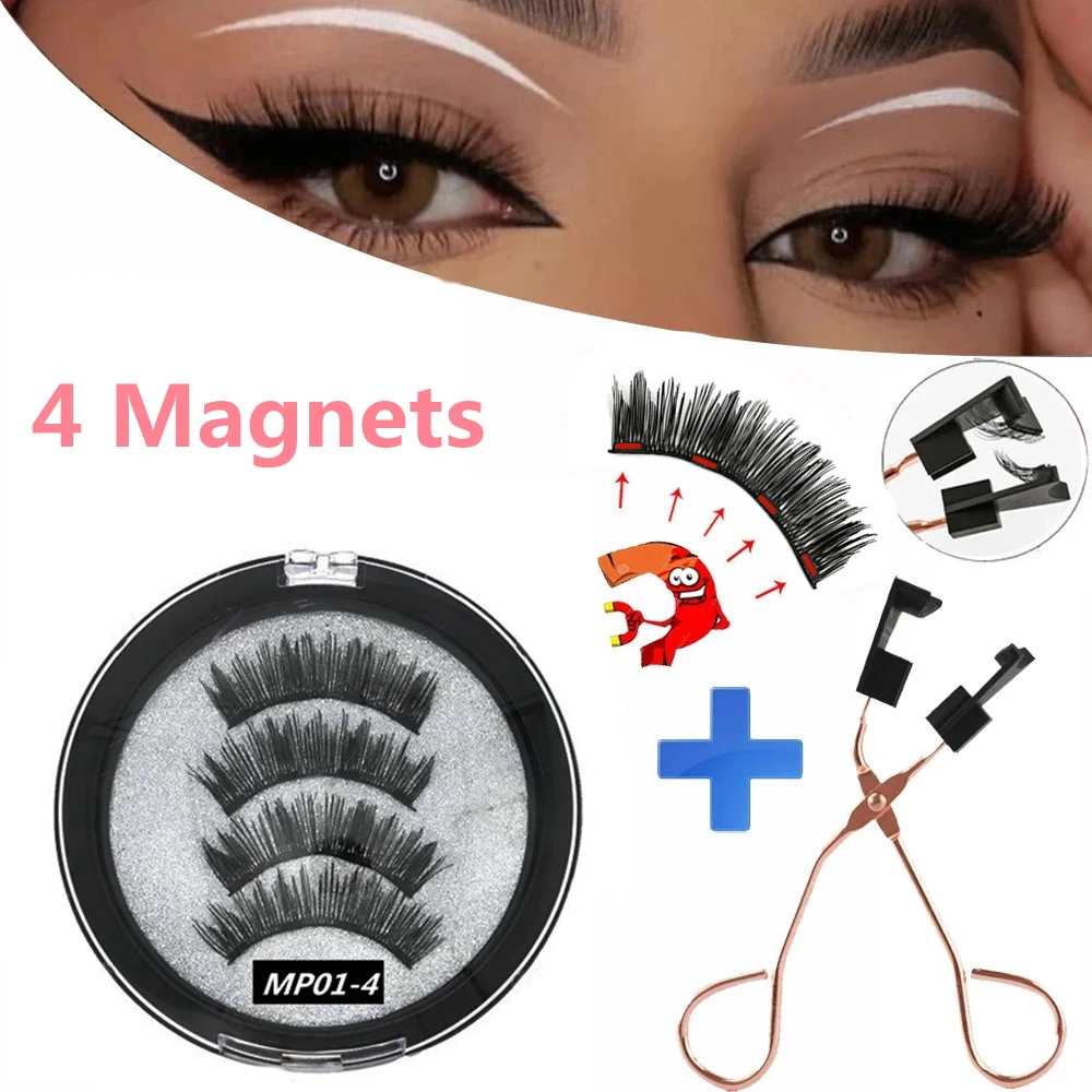 Top Trends: Magnetic Eyelashes Handmade Magnetic False Eyelashes Magnet Mink Hair False Eyelashes Natural Magnetic Shoppable Styles