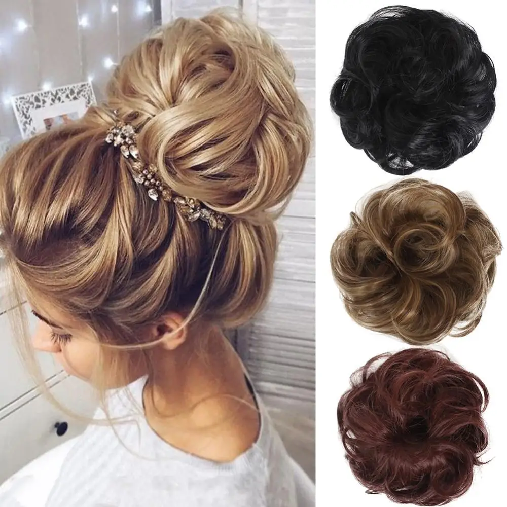 Top Trends: Elastic Chignon Curly Messy Wavy Hair Bun Extension Hairpiece Wig Scrunchie Shoppable Styles