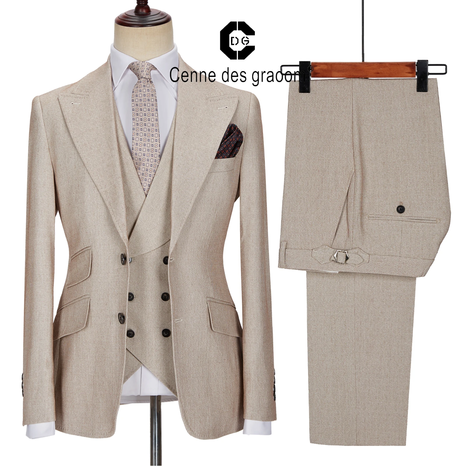 Top Trends: Cenne Des Graoom New Men Suits Set Tailor-Made Clothes Costume Homme Tuxedos Wedding Dress Casual Blazer Jacket Vest Pants TA-V Shoppable Styles