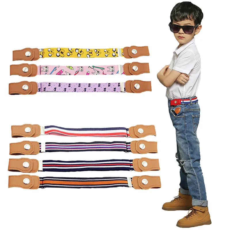 Top Trends: Child Kids Buckle-Free Elastic Belt No Buckle Stretch Canvas Belt For Boys Girls Adjustable Children Belts For Jeans Pants Shoppable Styles