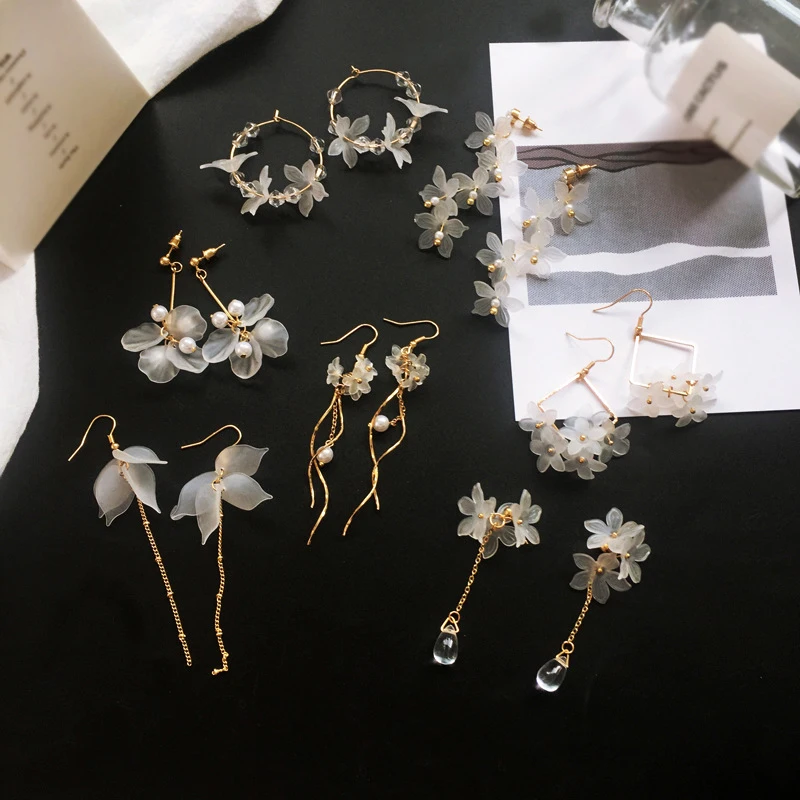 Top Trends: 2019 New Flower Handmade Bohemia Boho Earrings Women Fashion Long Hanging Earrings Crystal Female Wedding Earings Party Jewelry Shoppable Styles